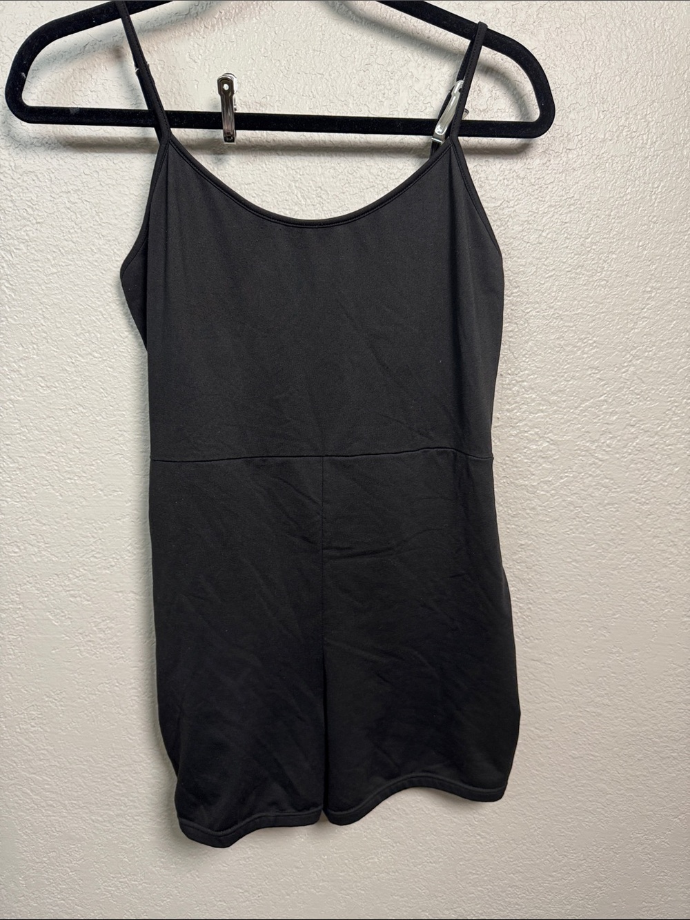 Women's Black Spaghetti-Strap Romper